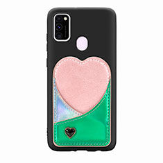 Ultra-thin Silicone Gel Soft Case Cover with Magnetic S10D for Samsung Galaxy M30s Green