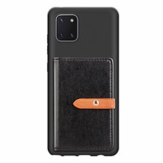 Ultra-thin Silicone Gel Soft Case Cover with Magnetic S10D for Samsung Galaxy Note 10 Lite Black