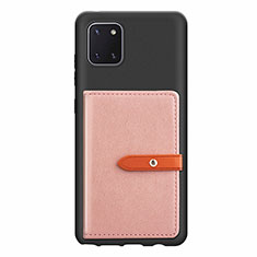 Ultra-thin Silicone Gel Soft Case Cover with Magnetic S10D for Samsung Galaxy Note 10 Lite Pink