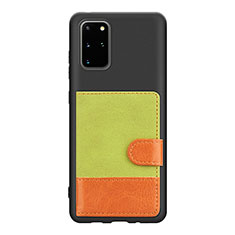 Ultra-thin Silicone Gel Soft Case Cover with Magnetic S10D for Samsung Galaxy S20 Plus 5G Green