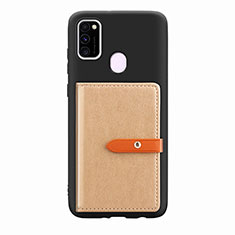 Ultra-thin Silicone Gel Soft Case Cover with Magnetic S11D for Samsung Galaxy M30s Gold