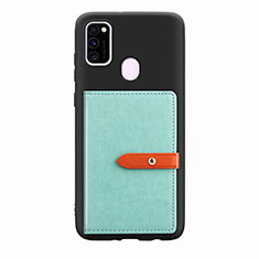 Ultra-thin Silicone Gel Soft Case Cover with Magnetic S11D for Samsung Galaxy M30s Green