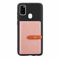 Ultra-thin Silicone Gel Soft Case Cover with Magnetic S11D for Samsung Galaxy M30s Pink