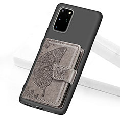 Ultra-thin Silicone Gel Soft Case Cover with Magnetic S11D for Samsung Galaxy S20 Plus Gray