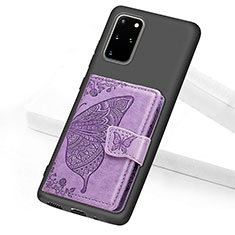 Ultra-thin Silicone Gel Soft Case Cover with Magnetic S11D for Samsung Galaxy S20 Plus Purple