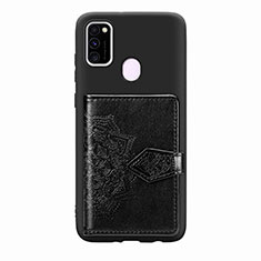 Ultra-thin Silicone Gel Soft Case Cover with Magnetic S13D for Samsung Galaxy M30s Black