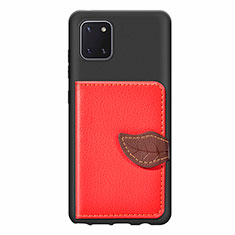 Ultra-thin Silicone Gel Soft Case Cover with Magnetic S15D for Samsung Galaxy A81 Red