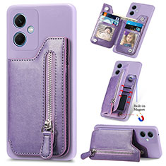 Ultra-thin Silicone Gel Soft Case Cover with Magnetic SD1 for Xiaomi Redmi Note 12 5G Purple