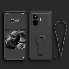 Ultra-thin Silicone Gel Soft Case Cover with Stand for Realme GT Neo5 SE 5G Black