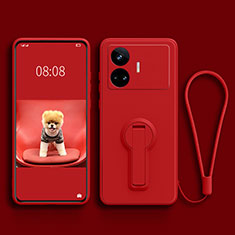 Ultra-thin Silicone Gel Soft Case Cover with Stand for Realme GT Neo5 SE 5G Red