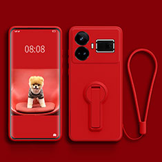 Ultra-thin Silicone Gel Soft Case Cover with Stand for Realme GT Neo6 5G Red