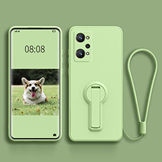 Ultra-thin Silicone Gel Soft Case Cover with Stand for Realme GT2 5G Matcha Green