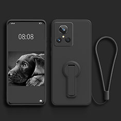 Ultra-thin Silicone Gel Soft Case Cover with Stand for Realme GT2 Master Explorer Black