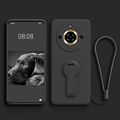 Ultra-thin Silicone Gel Soft Case Cover with Stand for Realme Narzo 60 Pro 5G Black