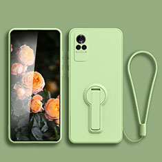 Ultra-thin Silicone Gel Soft Case Cover with Stand for Xiaomi Civi 1S 5G Green