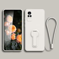 Ultra-thin Silicone Gel Soft Case Cover with Stand for Xiaomi Civi 1S 5G White