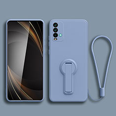 Ultra-thin Silicone Gel Soft Case Cover with Stand for Xiaomi Redmi 9 Power Lavender Gray