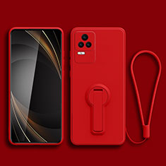 Ultra-thin Silicone Gel Soft Case Cover with Stand for Xiaomi Redmi K50 5G Red