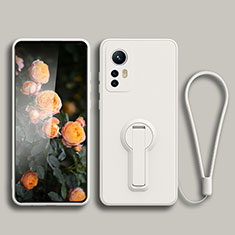 Ultra-thin Silicone Gel Soft Case Cover with Stand for Xiaomi Redmi K50 Ultra 5G White