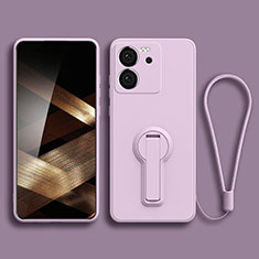 Ultra-thin Silicone Gel Soft Case Cover with Stand for Xiaomi Redmi K60 Ultra 5G Clove Purple