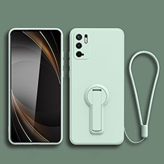 Ultra-thin Silicone Gel Soft Case Cover with Stand for Xiaomi Redmi Note 11 SE 5G Matcha Green