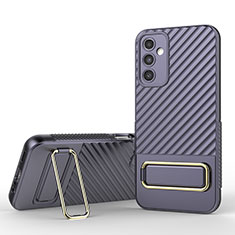 Ultra-thin Silicone Gel Soft Case Cover with Stand KC1 for Samsung Galaxy A14 4G Clove Purple