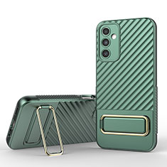 Ultra-thin Silicone Gel Soft Case Cover with Stand KC1 for Samsung Galaxy A14 4G Green