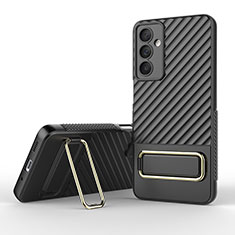 Ultra-thin Silicone Gel Soft Case Cover with Stand KC1 for Samsung Galaxy M54 5G Black