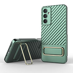 Ultra-thin Silicone Gel Soft Case Cover with Stand KC1 for Samsung Galaxy M54 5G Green