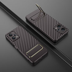 Ultra-thin Silicone Gel Soft Case Cover with Stand KC1 for Xiaomi Poco X5 5G Brown