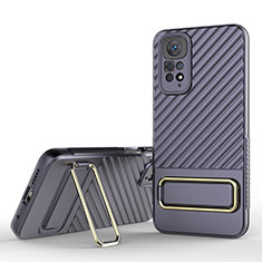 Ultra-thin Silicone Gel Soft Case Cover with Stand KC1 for Xiaomi Redmi Note 11 4G (2022) Clove Purple