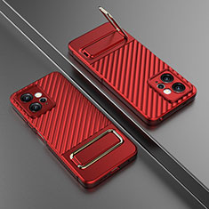 Ultra-thin Silicone Gel Soft Case Cover with Stand KC2 for Xiaomi Redmi Note 12 4G Red