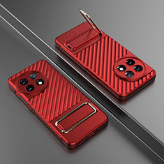 Ultra-thin Silicone Gel Soft Case Cover with Stand KC3 for OnePlus 11 5G Red