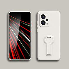 Ultra-thin Silicone Gel Soft Case Cover with Stand S01 for Xiaomi Redmi Note 12T Pro 5G White