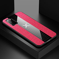 Ultra-thin Silicone Gel Soft Case Cover X01L for Samsung Galaxy S20 5G Red