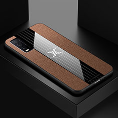 Ultra-thin Silicone Gel Soft Case Cover X01L for Vivo Y12G Brown