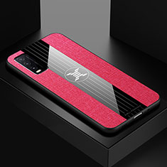 Ultra-thin Silicone Gel Soft Case Cover X01L for Vivo Y20s G Red