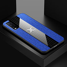 Ultra-thin Silicone Gel Soft Case Cover X01L for Vivo Y20T Blue