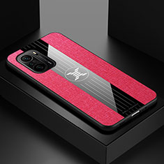 Ultra-thin Silicone Gel Soft Case Cover X01L for Xiaomi Poco F3 5G Red