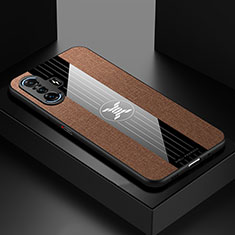 Ultra-thin Silicone Gel Soft Case Cover X01L for Xiaomi Poco F3 GT 5G Brown