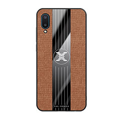 Ultra-thin Silicone Gel Soft Case Cover X02L for Samsung Galaxy M02 Brown