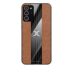 Ultra-thin Silicone Gel Soft Case Cover X02L for Samsung Galaxy Note 20 5G Brown