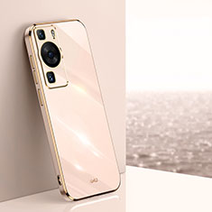 Ultra-thin Silicone Gel Soft Case Cover XL1 for Huawei P60 Rose Gold