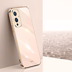 Ultra-thin Silicone Gel Soft Case Cover XL1 for OnePlus 9 5G Rose Gold