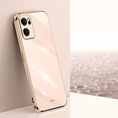 Ultra-thin Silicone Gel Soft Case Cover XL1 for Oppo Find X5 Lite 5G Gold