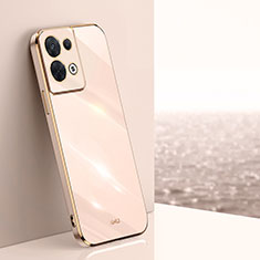 Ultra-thin Silicone Gel Soft Case Cover XL1 for Oppo Reno8 Pro 5G Gold