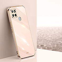 Ultra-thin Silicone Gel Soft Case Cover XL1 for Realme Q2i 5G Rose Gold