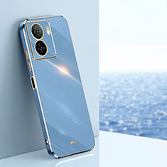 Ultra-thin Silicone Gel Soft Case Cover XL1 for Vivo iQOO Z7x 5G Blue