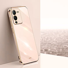 Ultra-thin Silicone Gel Soft Case Cover XL1 for Vivo V25 Pro 5G Gold