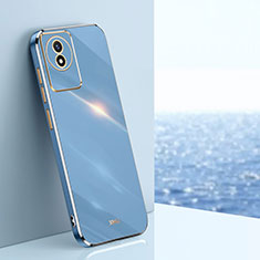 Ultra-thin Silicone Gel Soft Case Cover XL1 for Vivo Y02 Blue